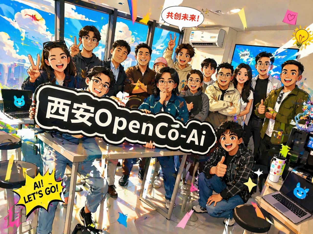 西安 OpenCoAI 共创现场与 AI 创意实践